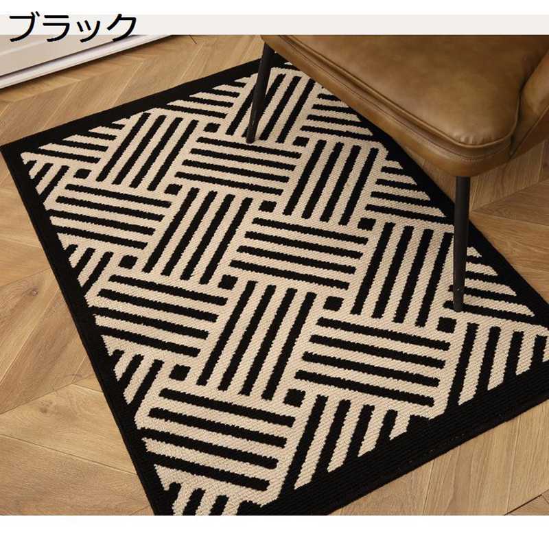 玄関マット 泥落としマット 滑り止め 北欧 ストライプ カーペット DIYカット 水洗い 汚れに強い 防滑 エントランスマット 通気性 速乾 フローリング 出窓 応接間 屋外 フロア 多用途