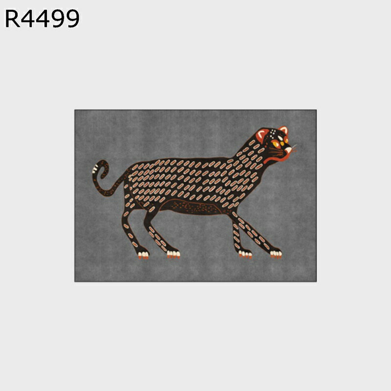 フロアマット ヒョウ柄 花柄カーペット フロアグラ 田園風 大きめ リビング 畳 たたみ 部屋飾りマット 滑り止め ヴィンテージ アンティーク ズレない 本間 洗濯可 会議室