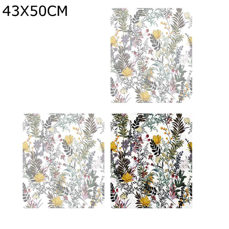 ウィンドウプライバシーフィルム ステンドグラスデカール 目隠しシート カラフル 花柄 プライバシーレ..