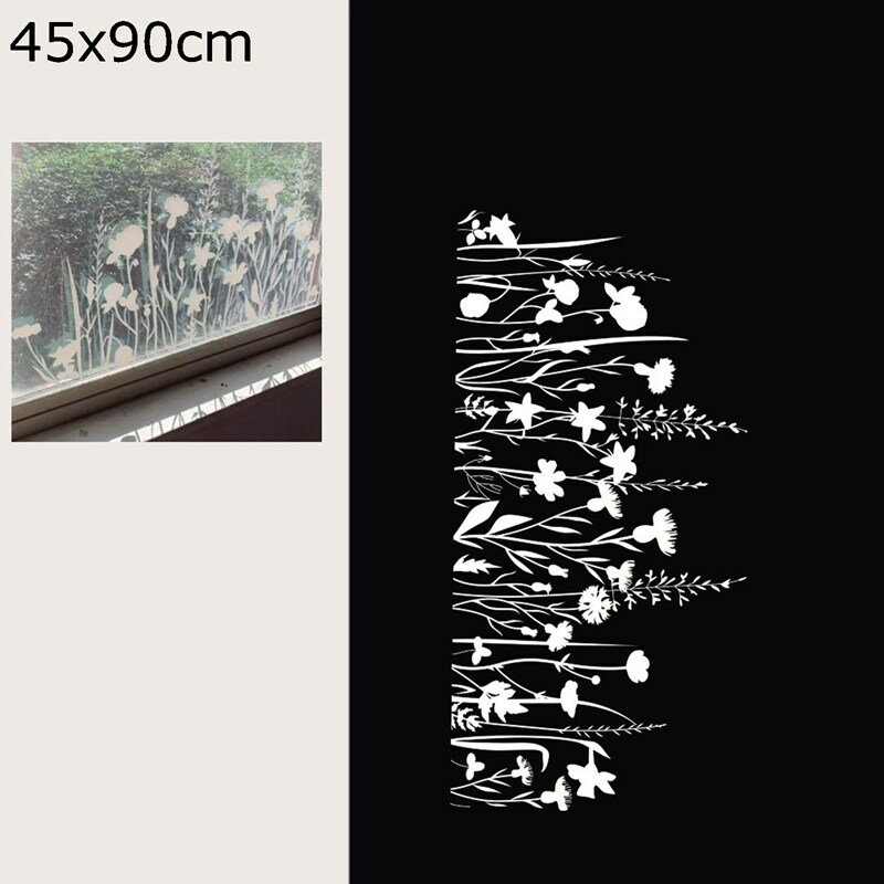 静電ステッカー 窓ステッカー かわいい 花 白 植物 春夏 インテリア 飾り 静電力吸着 両面表示 ガラス..