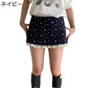 キュロットスカート 2in1 ショートパンツ 花柄 フリル飾り レディース 短パン ハーフパンツ スカート風 Aライン インナー付き 膝上丈 ショーパン ショーツ 薄い 夏 カジュアル 韓国風 おしゃれ