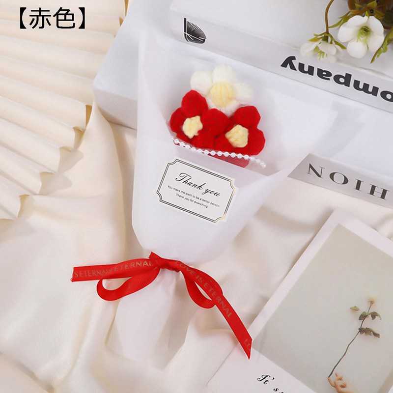 かぎ針編み 7本 造花ブーケ フェイク 造花 母の日 母の日ギフト 先生の日 ニットブーケ ニットフラワー 完成品 枯れない花 フラワー お礼 ギフト クリスマス サマーギフト 卒業祝い 撮影小物 店舗