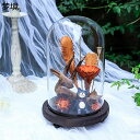造花 プレゼント ガラスドーム フェイクフラワー フラワーブーケ 精巧 装飾用 女性 ドライフラワー風 退職祝い 新年 贈り物 石?フラワー ギフト 枯れない ...