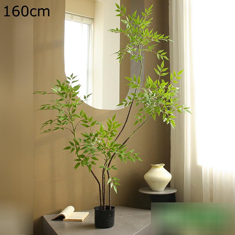 ホテル リビング ルーム 部屋に置く植物 窓辺 造花 フェイクグリーン 南天竹 人工観葉植物 大型 装飾り お祝い デコ用 枯れない 水やり不要 世話いらず リアル グリーナリーライフ ギフトにも