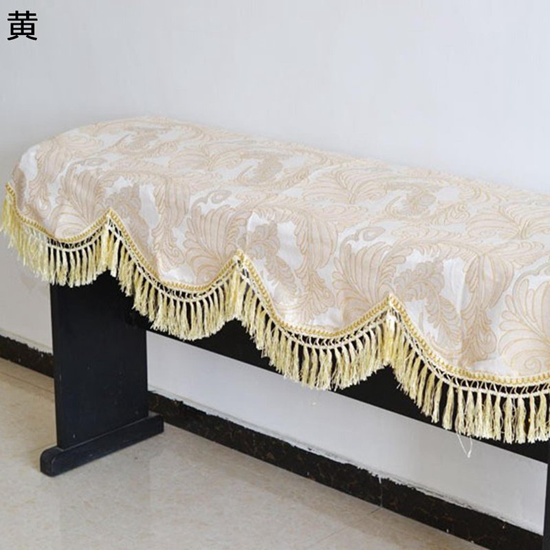 ピアノカバー ピアノトップタオル 電子ピアノカバー デジタルピアノ ユニバーサル トップライト対応 防塵カバー 花柄 欧風スタイル エレガント フリンジ付き ピアノ掛け 保護布 ファッション