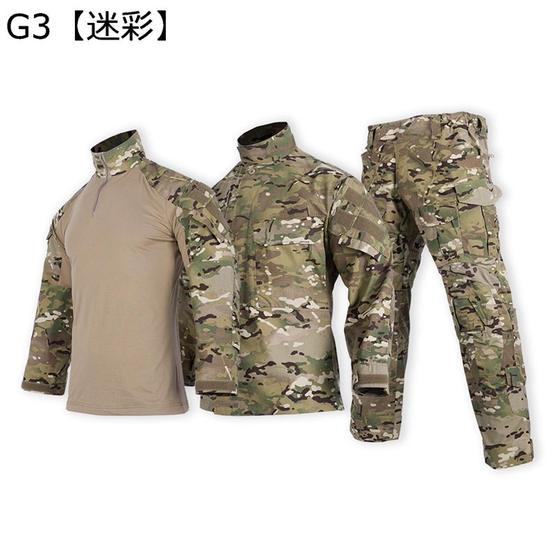 ミリタリージャケット メンズ 上下セット 三点 サバゲー G3 作業着 戦闘服 タクティカルパンツ 防風 ハニカム迷彩 耐久性 マルチポケット カジュアル アウ...