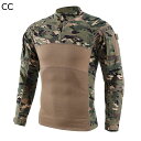 戦闘服 メンズ 長袖 tシャツ ミリタリーウェア サバゲー ハーフジップ ストレッチ 作業服 デジタル迷彩 撥水 吸汗速乾 マルチポケット コスプレ 仮装 特殊部隊 ミリタリー風 自転車 狩猟 キャンプ