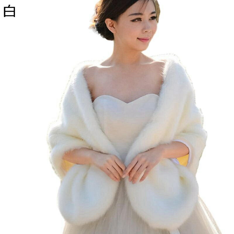 ケープコート レディース もこもこ ポンチョコート フェイクファー ボアコート フェイクファーケープ 女性らしい 結婚式 寒い日 パーティー 冬物 防寒 もふもふ 保温性 韓国風 大人可愛い(4)