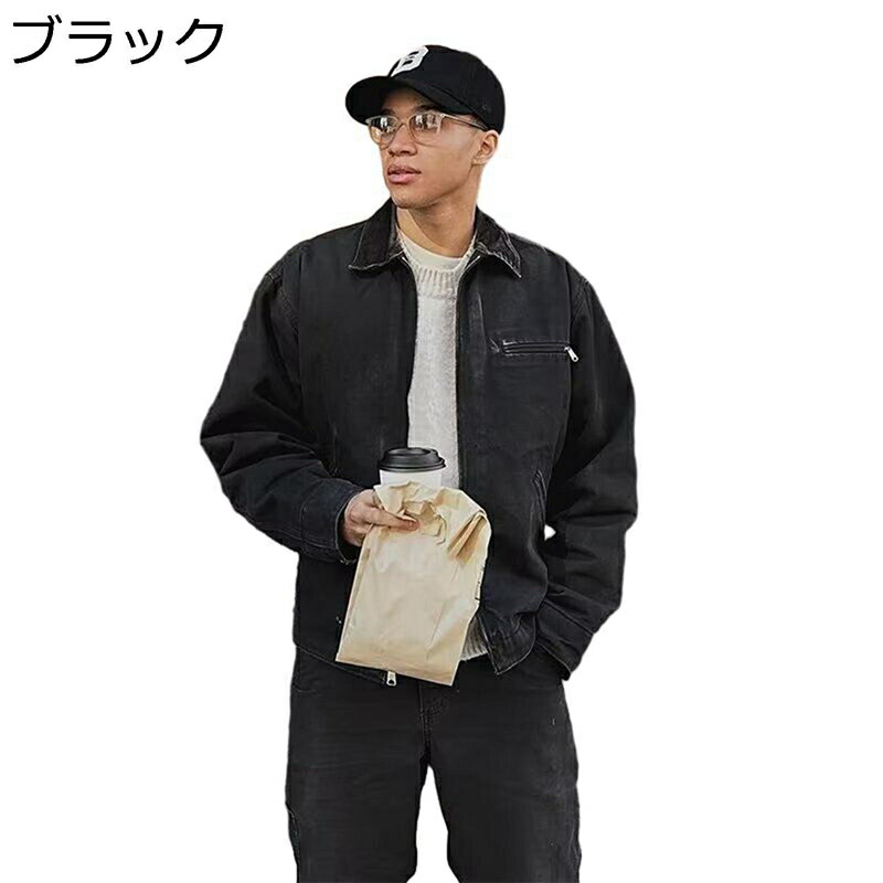 メンズ ワークジャケット 折り襟 ジャンパー カジュアル ヴィンテージ 春秋 ジップアップ ブルゾン カッコイイ アウトドア 作業 フライトジャケット デイリー スポーツ