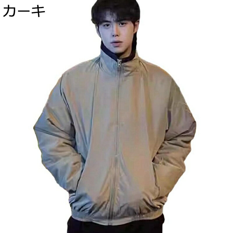 楽天アベブッパンスタジャン メンズ フライトジャケット 立ち襟 カジュアル 無地 ジャンパー ブルゾンジャケット 薄手 防風 保温性 ジップアップ お洒落 スタジャン 通勤 ウオーキング