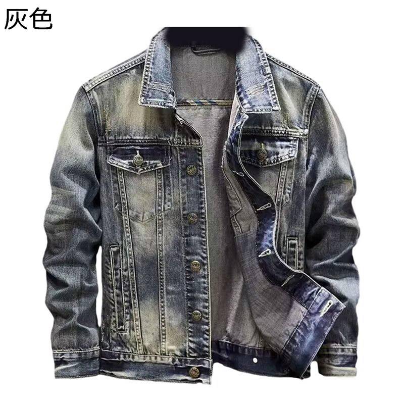 メンズ デニムジャケット ジージャン ウインドブレーカー ヴィンテージ レトロ ジャンパー 秋 冬 ブルゾン コート防風防寒 カジュアル ..