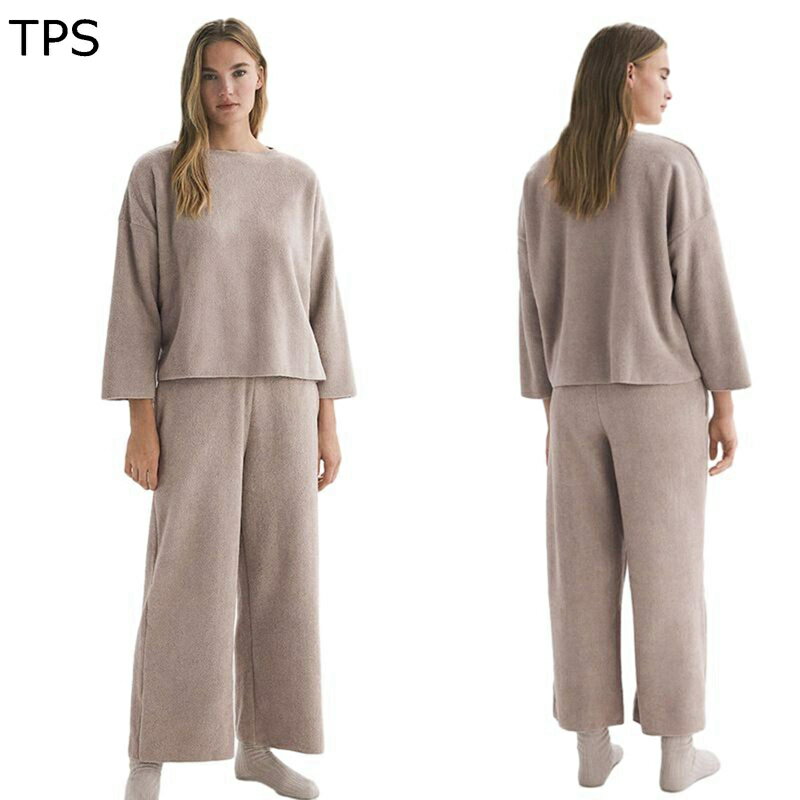 ルームウェア レディース 冬 フリース 上下セット もこもこ フード付き 無地 ルーズ ワイドパンツ パジ..