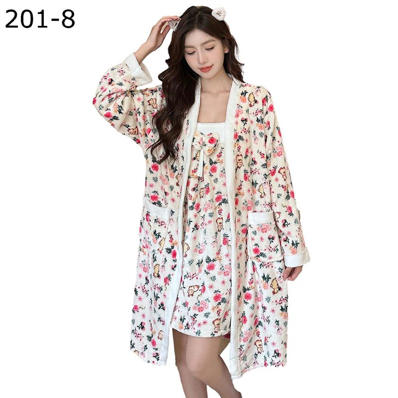 バスローブ ルームウェア ワンピース フランネル レディース 2 点セット 吸水 着痩せ 軽量 ドレッシン..