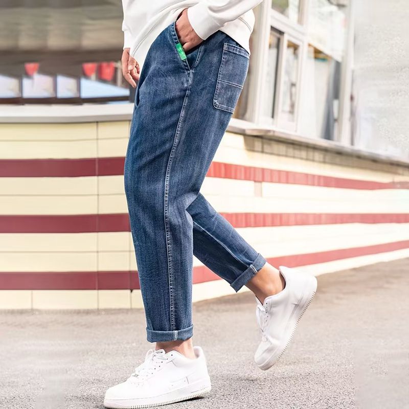 バギーパンツ デニムパンツ ストリートパンツ メンズ 大きいサイズ ゆったり おしゃれ カジュアル ファスナー付き ドローストリング付き 春秋 ポケット付き 通気性 通学 お出掛け 通勤 長ズボン