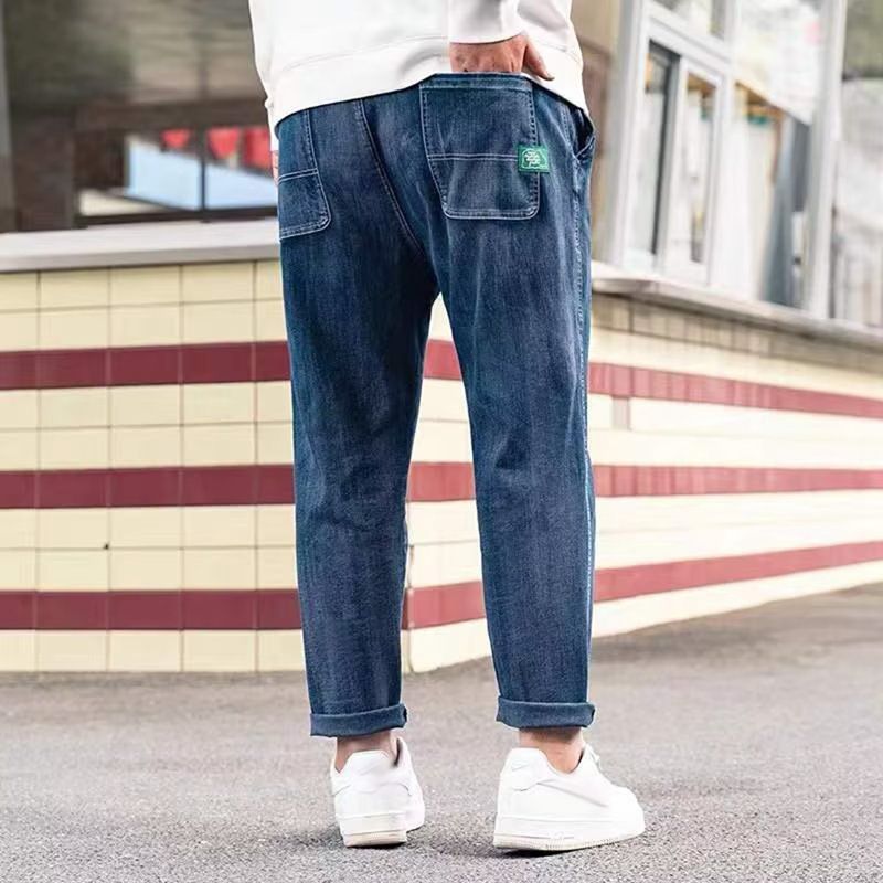 バギーパンツ デニムパンツ ストリートパンツ メンズ 大きいサイズ ゆったり おしゃれ カジュアル ファスナー付き ドローストリング付き 春秋 ポケット付き 通気性 通学 お出掛け 通勤 長ズボン