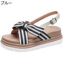 厚底サンダル ミュール ストライプ バックストラップ レディース 外履きスリッパ プラットフォーム 5cm身長アップ ビーサン レディース ビーチ 夏 サボ シ...
