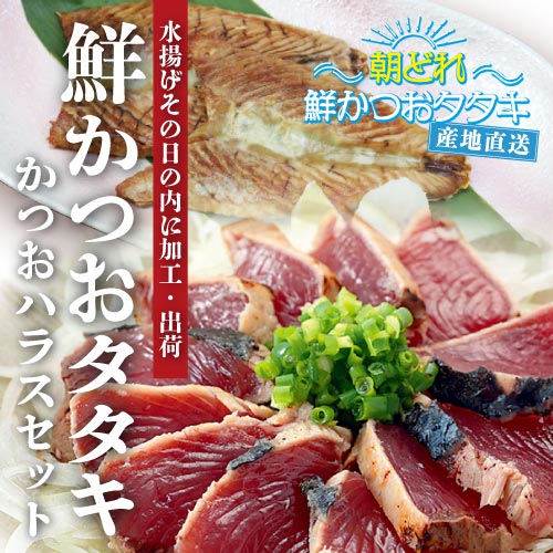 【水揚げ当日発送】かつおづくしセット 朝どれ 鮮かつおタタキとかつおハラス タタキ600g 2〜3節 ハラス6枚 初鰹 水揚げ当日発送 生鮮かつお水揚げ27年連続1位の気仙沼 かつおのたたき 鰹のたたき カツオのたたき 送料無料 産地直送 お取り寄せ グルメ 父の日 ギフト