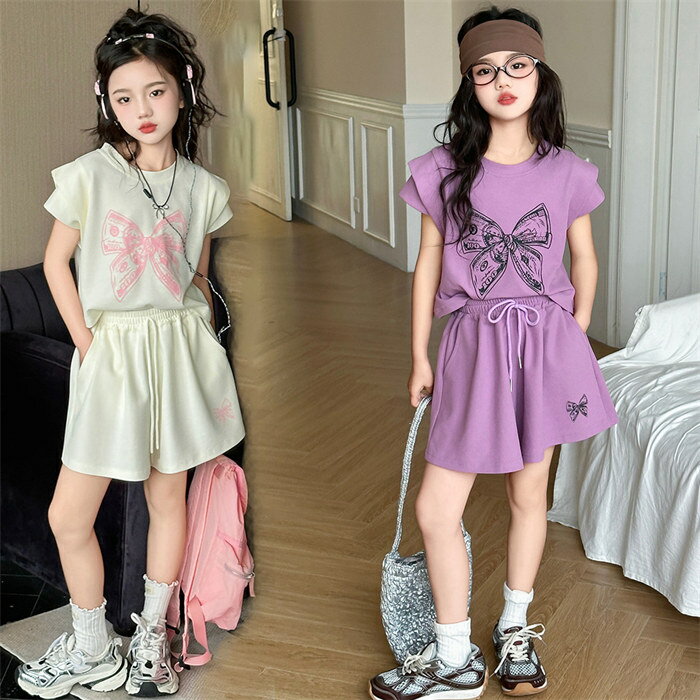 韓国こども服 セットアップ 子供服 上下 2点セット半袖Tシャツ トップス パンツ カジュアルパンツ サル..