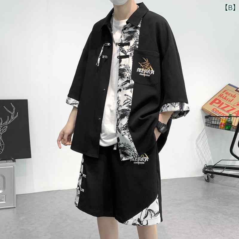 メンズ ファッション 春夏 秋冬 かっこいい オシャレ モテ 男性用 紳士服 服 韓国 シンプル 大人 カジュアル シャツ スーツ クール ストリート 半袖 ショート パンツ