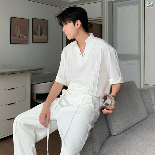 メンズ ファッション 春夏 秋冬 かっこいい オシャレ モテ 男性用 紳士服 服 韓国 シンプル 大人 スタンドカラー ポロシャツ 半袖 ハイエンド Vネック T シャツ ボーイズ 快適 トップス メンズ ファッション 春夏 秋冬 かっこいい オシャレ モテ 男性用 紳士服 服 韓国 シンプル 大人 スタンドカラー ポロシャツ 半袖 ハイエンド Vネック T シャツ ボーイズ 快適 トップス