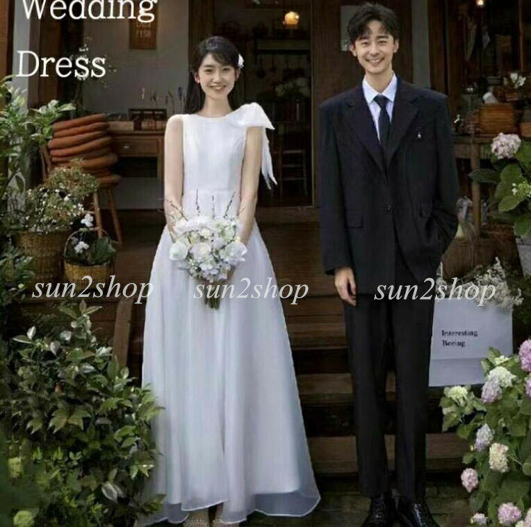 ウェディングドレス 高級感 お花嫁ドレス 前撮り/後撮り 森系 リボン シンプル 結婚式 挙式 白ドレス ロングドレス ファスナー フォトウェディング撮影 パーティードレス 二次会 演奏会 ピアノ ブライダル 海外旅行 披露宴 ワンピース ロマンティック 謝恩会