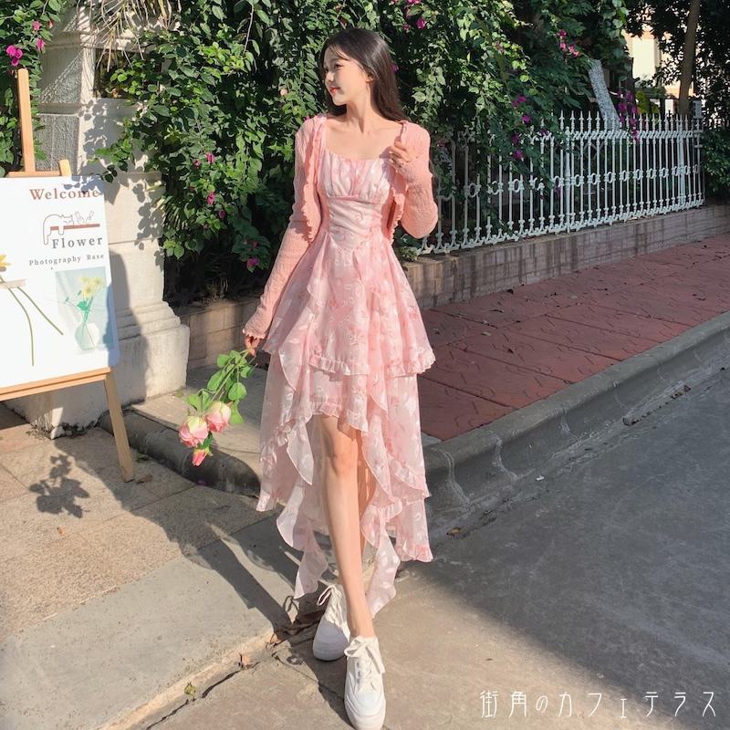 レディース ドレス パーティードレス ワンピース Aライン キャミソールドレス ミニ丈 ミディアム丈 ミドル丈 ロング丈 シアー 透け感 シンプル きれいめ キュート フリル ギャザー こなれ感 大人かわいい ノースリーブ ピンク アイボリー 結婚式 2次会 お呼ばれ パーティー(4)