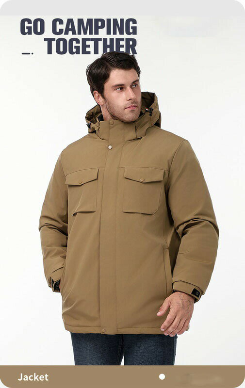 ジャケット メンズ 秋冬 コート シンプル ブルゾン 長袖 無地 防風 フード付き カジュアル おおきいサイズ