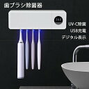 歯ブラシ除菌器 歯ブラシ 除菌 壁掛け USB充電式 LEDライト UV-C除菌 自動除菌 スピード乾燥 穴あけ不要 カビ防止 歯ブラシ収納 ケース 静音 除菌...
