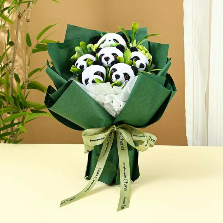 パンダ ギフト 花束 枯れない花 プレゼント 記念日 ぬいぐるみブーケ ぬいぐるみ花束 友達 結婚祝い 子..