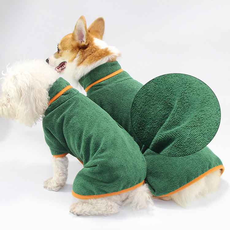 あべ商会 楽天市場店の吸水速乾 猫用 無地 バス用品 タオル 犬用ウェア ペット用 中型犬 犬 バスローブ 小型犬 ペット 小型犬 タオル バスタオル シンプル 着れるバスタオル お洒落 ネコ 可愛い お風呂 水遊び シャワー アウトドア 散歩 水分吸収 冷え対策 快適 XS バスローブ｜アングル3