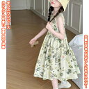 キッズワンピ ワンピース ノースリーブ 子供 キッズ 学生 女の子 ガール ジュニア 軽量 透気 柔らかい 快適 薄手 オシャレ カジュアル ファッション 可愛い 春夏 お出かけ 文化祭 旅行 散歩 遊園 パーク 戸外 プレゼント 誕生日 ギフト ミドル丈 体型カバー