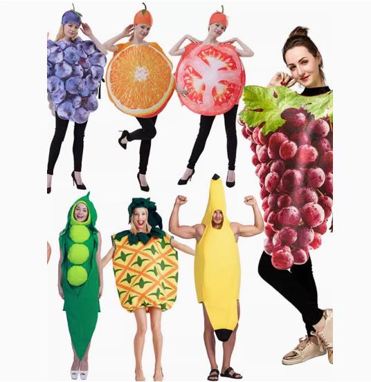 ハロウィン 衣装フルーツパーティーのステージショーの怪演 女性男性衣装コスプレ コスチューム公演着..
