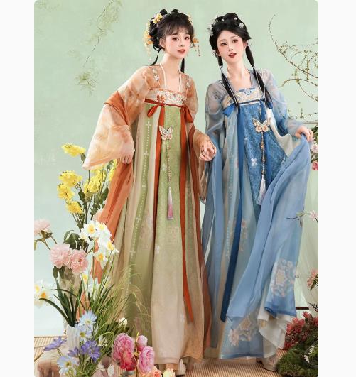 春夏日常セットチャイナドレス 大人用中国風唐装漢服 エレガント復古風コスプレ衣装 写真撮影用ドレスレディース 古代/中華服 演出服 漢服仙気超仙豪華 チャイナ服...
