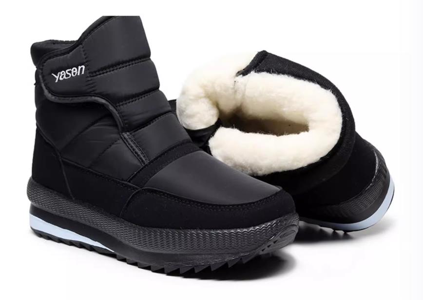 楽天あべ商会　楽天市場店秋冬スノーブーツ メンズ 男性靴防水 暖かいスノーシューズ 防寒 ブーツ 防水 防滑 滑り止め 雪 雪用 人気 防寒靴 釣り 登山 アウトドア キャンプ　ハイカットブーツ　中年老人厚手ーツ 通学 通勤 あったか 裏起毛 男性お父さん冬靴 長靴 雪靴 ブラック