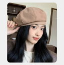 女性用春夏用イギリス風大きな頭囲のベレー帽 ハットユニセックス 顔を小さく見せるベレーハット