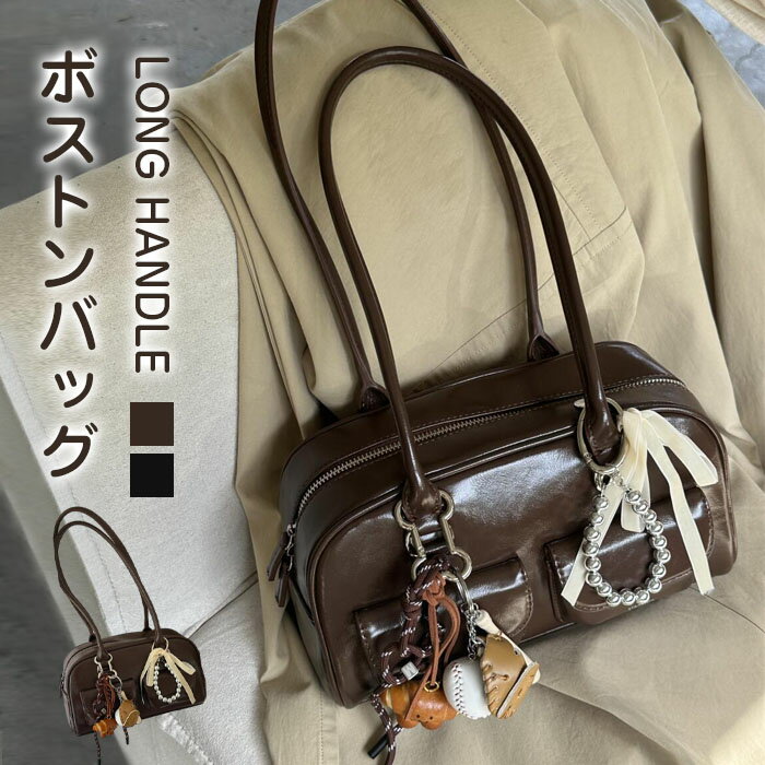 C, G, K - ボストンバッグ レディース 小さめ 合皮 PU トートバッグ 横長 大人可愛い ハンドバッグ バッグ 鞄 かばん ショルダー掛け 斜めがけ ショルダーバッグ 斜め掛けバッグ 通勤バッグ ボウリングバッグ フォーマル 大容量 OL ビジネス 上品