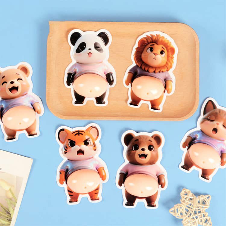 おしりスクイーズ おしり シール ぷにぷにおしりシール お腹 肉球 柴犬 猫 もちもち ぷにぷにシール 熊 サル ライオン パンダ 30枚入り ぷにぷにシール 3Dお腹シール おなかシール ぷにぷに 犬 お腹しーる お腹シール 犬猫セット abefirm-10091751 あべ商会 楽天市場店 サンプル画像3