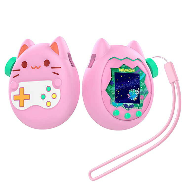 あべ商会 楽天市場店の柔らかい カバー 耐久性 ケース 新作！Tamagotchi Paradise 保護ケース たまごっちパラダイス かわいい すり傷防止 衝撃吸収 落下防止 用 全周囲保護 ストラップ付き 紛失防止 新作！Tamagotchi 保護カバー｜アングル2