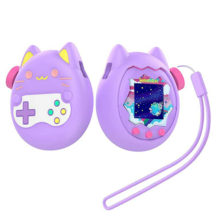 あべ商会 楽天市場店の柔らかい カバー 耐久性 ケース 新作！Tamagotchi Paradise 保護ケース たまごっちパラダイス かわいい すり傷防止 衝撃吸収 落下防止 用 全周囲保護 ストラップ付き 紛失防止 新作！Tamagotchi 保護カバー｜アングル3