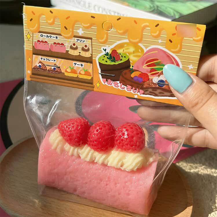 スストレス解消 スクイーズ パン ケーキ ドーナツ デザート そっくり シリコン型 スクエアグミ シリコンモールド レジン型 立方体 ケーキ お菓子 おもちゃ かわいい 握る スストレス解消 もちもち おしゃれ オシャレ 送料無料 abefirm-10098900 あべ商会 楽天市場店 サンプル画像2