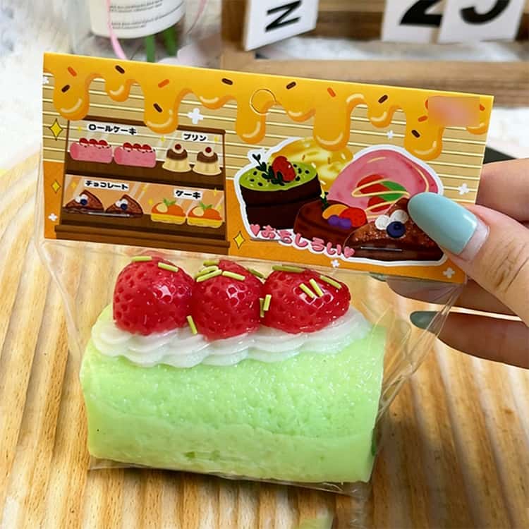 スストレス解消 スクイーズ パン ケーキ ドーナツ デザート そっくり シリコン型 スクエアグミ シリコンモールド レジン型 立方体 ケーキ お菓子 おもちゃ かわいい 握る スストレス解消 もちもち おしゃれ オシャレ 送料無料 abefirm-10098900 あべ商会 楽天市場店 サンプル画像3