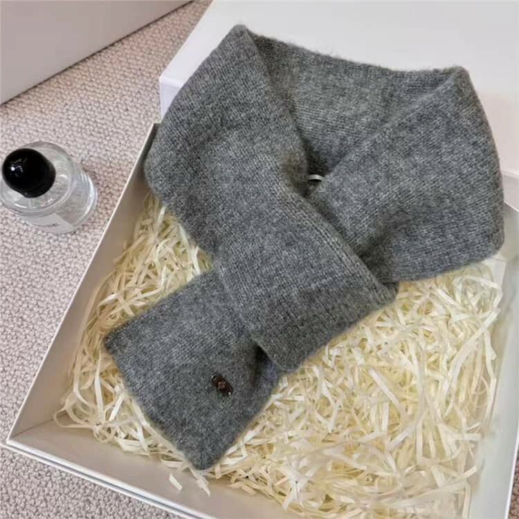 マフラー ウール ウールニット ウール混 通し穴付き メンズ ショート丈 キッズ ネ...