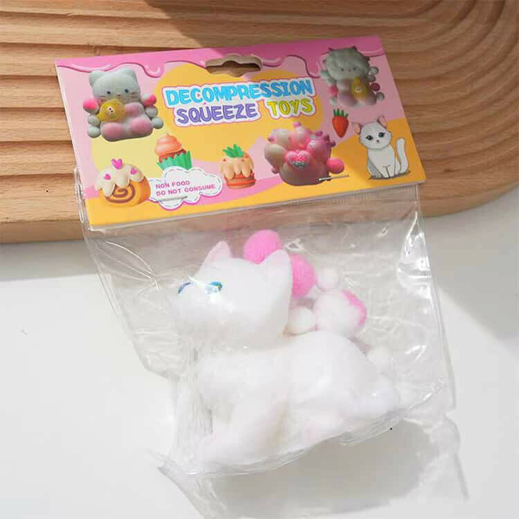 スクイーズセット スクイーズキット スクイーズ セット キット 4点セット スクイーズトイ 猫 可愛い 低反発手作りスクイーズ 肉球 スストレス解消 グッズおもちゃ 超柔らかい ソフトゴム 子供 おもちゃ 減圧 手作り みひよこ ひよこ 大人 送料無料 abefirm-10098538 あべ商会 楽天市場店 サンプル画像2