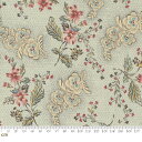 【Moda モダ】Kate's Garden Gate-31641-16(2E-07) ブルー系 青系 花柄 植物 アンティーク コットン100% シーチング【10cm単位販売】