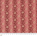 【Moda モダ】Kate's Garden Gate-31643-15(2E-07) レッド系 赤色 花柄 テクスチャ ストライプ レトロ コットン100% シーチング【10cm単位販売】