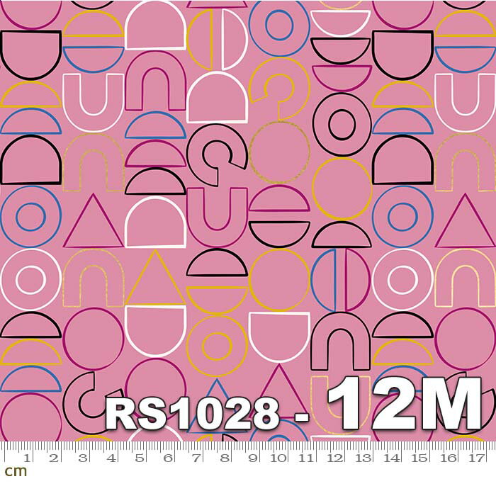 Reign-RS1028-12M(メタリック加工)(2A-02) ホワイト系 パープル系 ピンク系 イエロー系 ブルー系 グレー系 ゴールドラメ カラフル 幾何学柄 コットン100% シーチング ruby star ルビースター