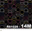 【Moda モダ】Reign-RS1028-14M(メタリック加工)(3A-02) ホワイト系 パープル系 ピンク系 イエロー系 ブルー系 ブラック系 黒色 ゴールドラメ カラフル 幾何学柄 コットン100% シーチング ruby star ルビースタース【10cm単位販売】(3)