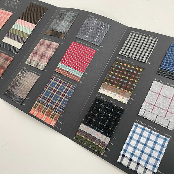 樂天商城 - 【46種類の生地が届く！布のsonata(ソナタ)の布生地サンプル帳】先染め チェック柄 ドビー織