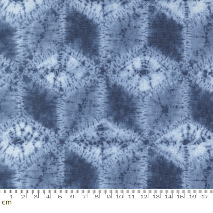 【Moda モダ】Kawa-48082-14(2E-08) ブルー 青色 テクスチャー チェック 藍染風 和柄 コットン100% シ..
