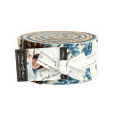 【Moda モダ】Amelias Blues-31650JR(40枚) ホワイト系 ブルー系 ブラウン系 花柄 植物柄 アンティーク プレカット カットクロス ...